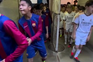 巴薩皇馬少年隊交手，德比氛圍一樣到位